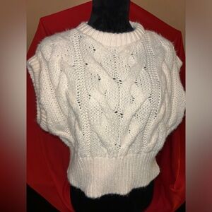 Topshop Cream Cable Knit Sweater